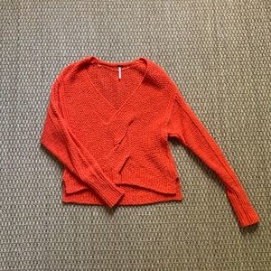 Free People Orange Sweater